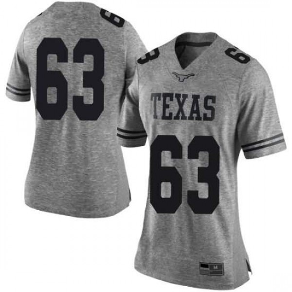 Women's University of Texas #63 Troy Torres Gray Limited Official Jersey